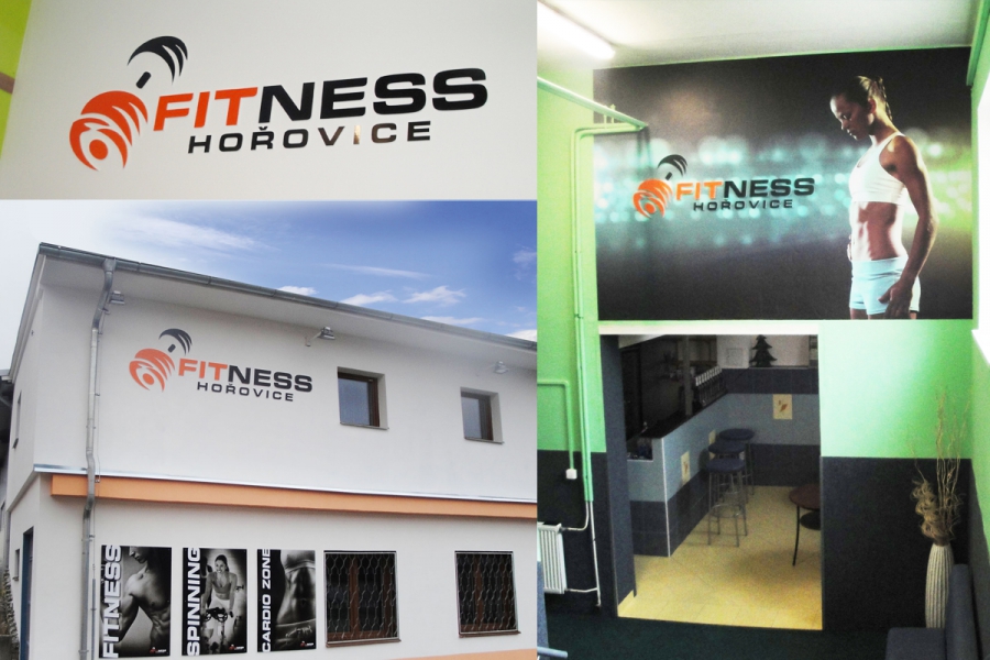 Frézované logo - Fitness Hořovice